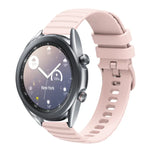Bracelet de montre en silicone à motif points ondulés de 22 mm, couleur unie, pour Samsung Galaxy Watch3 45mm, pour Samsung Galaxy Watch 46mm, pour Samsung Gear S3 Classic, pour Samsung Gear S3 Frontier