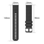 Bracelet de montre en silicone à motif points ondulés de 22 mm, couleur unie, pour Samsung Galaxy Watch3 45mm, pour Samsung Galaxy Watch 46mm, pour Samsung Gear S3 Classic, pour Samsung Gear S3 Frontier