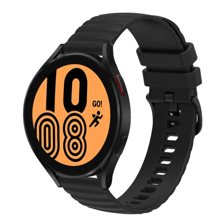 Bracelet de montre en silicone à motif points ondulés de 22 mm, couleur unie, pour Samsung Galaxy Watch3 45mm, pour Samsung Galaxy Watch 46mm, pour Samsung Gear S3 Classic, pour Samsung Gear S3 Frontier