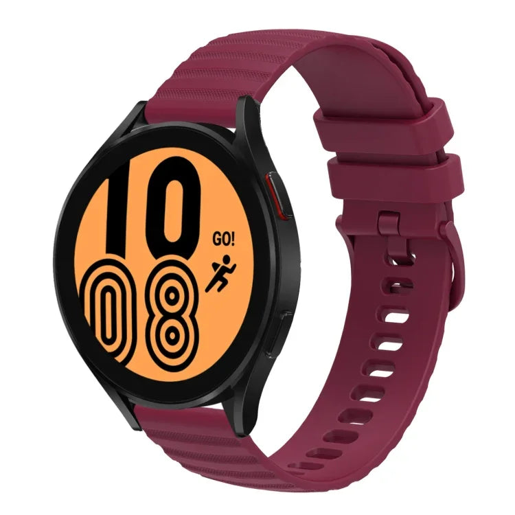 Bracelet de montre en silicone à motif points ondulés de 22 mm, couleur unie, pour Samsung Galaxy Watch3 45mm, pour Samsung Galaxy Watch 46mm, pour Samsung Gear S3 Classic, pour Samsung Gear S3 Frontier