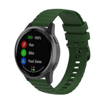 Bracelet de montre en silicone à motif points ondulés de 22 mm, couleur unie, pour Samsung Galaxy Watch3 45mm, pour Samsung Galaxy Watch 46mm, pour Samsung Gear S3 Classic, pour Samsung Gear S3 Frontier