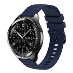 Bracelet de montre en silicone à motif points ondulés de 22 mm, couleur unie, pour Samsung Galaxy Watch3 45mm, pour Samsung Galaxy Watch 46mm, pour Samsung Gear S3 Classic, pour Samsung Gear S3 Frontier