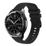 Bracelet de montre en silicone à motif points ondulés de 22 mm, couleur unie, pour Samsung Galaxy Watch3 45mm, pour Samsung Galaxy Watch 46mm, pour Samsung Gear S3 Classic, pour Samsung Gear S3 Frontier