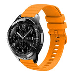 Bracelet de montre en silicone à motif points ondulés de 22 mm, couleur unie, pour Samsung Galaxy Watch3 45mm, pour Samsung Galaxy Watch 46mm, pour Samsung Gear S3 Classic, pour Samsung Gear S3 Frontier