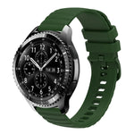 Bracelet de montre en silicone à motif points ondulés de 22 mm, couleur unie, pour Samsung Galaxy Watch3 45mm, pour Samsung Galaxy Watch 46mm, pour Samsung Gear S3 Classic, pour Samsung Gear S3 Frontier