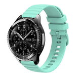 Bracelet de montre en silicone à motif points ondulés de 22 mm, couleur unie, pour Samsung Galaxy Watch3 45mm, pour Samsung Galaxy Watch 46mm, pour Samsung Gear S3 Classic, pour Samsung Gear S3 Frontier
