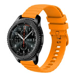 Bracelet de montre en silicone à motif points ondulés de 22 mm, couleur unie, pour Samsung Galaxy Watch3 45mm, pour Samsung Galaxy Watch 46mm, pour Samsung Gear S3 Classic, pour Samsung Gear S3 Frontier
