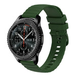 Bracelet de montre en silicone à motif points ondulés de 22 mm, couleur unie, pour Samsung Galaxy Watch3 45mm, pour Samsung Galaxy Watch 46mm, pour Samsung Gear S3 Classic, pour Samsung Gear S3 Frontier
