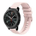 Bracelet de montre en silicone à motif points ondulés de 22 mm, couleur unie, pour Samsung Galaxy Watch3 45mm, pour Samsung Galaxy Watch 46mm, pour Samsung Gear S3 Classic, pour Samsung Gear S3 Frontier