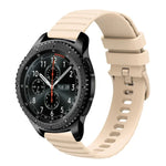 Bracelet de montre en silicone à motif points ondulés de 22 mm, couleur unie, pour Samsung Galaxy Watch3 45mm, pour Samsung Galaxy Watch 46mm, pour Samsung Gear S3 Classic, pour Samsung Gear S3 Frontier