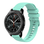 Bracelet de montre en silicone à motif points ondulés de 22 mm, couleur unie, pour Samsung Galaxy Watch3 45mm, pour Samsung Galaxy Watch 46mm, pour Samsung Gear S3 Classic, pour Samsung Gear S3 Frontier