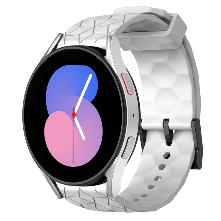 Bracelet de montre en silicone couleur unie motif football 20 mm, pour Samsung Galaxy Watch 5 44 mm, pour Samsung Galaxy Watch 5 40 mm, pour Samsung Galaxy Watch 5 Pro 45 mm, pour Samsung Galaxy Watch 4 44 mm
