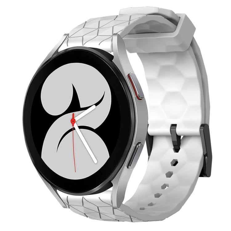 Bracelet de montre en silicone couleur unie motif football 20mm, pour Samsung Galaxy Watch 4 40mm, pour Samsung Galaxy Watch 4 Classic 42mm, pour Samsung Galaxy Watch 4 Classic 46mm, pour Samsung Galaxy Watch Active 2 40mm