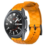Bracelet de montre en silicone à motif football de couleur unie 22 mm, pour Samsung Galaxy Watch3 45 mm, pour Samsung Galaxy Watch 46 mm, pour Samsung Gear S3 Classic, pour Samsung Gear S3 Frontier