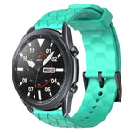 Bracelet de montre en silicone à motif football de couleur unie 22 mm, pour Samsung Galaxy Watch3 45 mm, pour Samsung Galaxy Watch 46 mm, pour Samsung Gear S3 Classic, pour Samsung Gear S3 Frontier