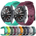 Bracelet de montre en silicone à motif football de couleur unie 22 mm, pour Samsung Galaxy Watch3 45 mm, pour Samsung Galaxy Watch 46 mm, pour Samsung Gear S3 Classic, pour Samsung Gear S3 Frontier