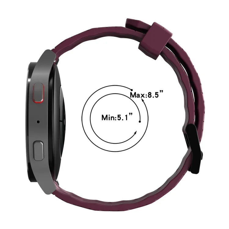Bracelet de montre en silicone à motif football de couleur unie 22 mm, pour Samsung Galaxy Watch3 45 mm, pour Samsung Galaxy Watch 46 mm, pour Samsung Gear S3 Classic, pour Samsung Gear S3 Frontier