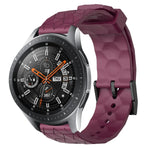Bracelet de montre en silicone à motif football de couleur unie 22 mm, pour Samsung Galaxy Watch3 45 mm, pour Samsung Galaxy Watch 46 mm, pour Samsung Gear S3 Classic, pour Samsung Gear S3 Frontier