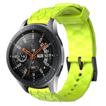 Bracelet de montre en silicone à motif football de couleur unie 22 mm, pour Samsung Galaxy Watch3 45 mm, pour Samsung Galaxy Watch 46 mm, pour Samsung Gear S3 Classic, pour Samsung Gear S3 Frontier