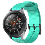 Bracelet de montre en silicone à motif football de couleur unie 22 mm, pour Samsung Galaxy Watch3 45 mm, pour Samsung Galaxy Watch 46 mm, pour Samsung Gear S3 Classic, pour Samsung Gear S3 Frontier