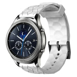 Bracelet de montre en silicone à motif football de couleur unie 22 mm, pour Samsung Galaxy Watch3 45 mm, pour Samsung Galaxy Watch 46 mm, pour Samsung Gear S3 Classic, pour Samsung Gear S3 Frontier