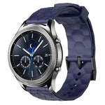 Bracelet de montre en silicone à motif football de couleur unie 22 mm, pour Samsung Galaxy Watch3 45 mm, pour Samsung Galaxy Watch 46 mm, pour Samsung Gear S3 Classic, pour Samsung Gear S3 Frontier