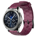 Bracelet de montre en silicone à motif football de couleur unie 22 mm, pour Samsung Galaxy Watch3 45 mm, pour Samsung Galaxy Watch 46 mm, pour Samsung Gear S3 Classic, pour Samsung Gear S3 Frontier