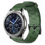 Bracelet de montre en silicone à motif football de couleur unie 22 mm, pour Samsung Galaxy Watch3 45 mm, pour Samsung Galaxy Watch 46 mm, pour Samsung Gear S3 Classic, pour Samsung Gear S3 Frontier