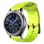 Bracelet de montre en silicone à motif football de couleur unie 22 mm, pour Samsung Galaxy Watch3 45 mm, pour Samsung Galaxy Watch 46 mm, pour Samsung Gear S3 Classic, pour Samsung Gear S3 Frontier