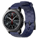 Bracelet de montre en silicone à motif football de couleur unie 22 mm, pour Samsung Galaxy Watch3 45 mm, pour Samsung Galaxy Watch 46 mm, pour Samsung Gear S3 Classic, pour Samsung Gear S3 Frontier