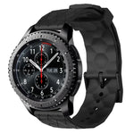 Bracelet de montre en silicone à motif football de couleur unie 22 mm, pour Samsung Galaxy Watch3 45 mm, pour Samsung Galaxy Watch 46 mm, pour Samsung Gear S3 Classic, pour Samsung Gear S3 Frontier