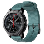 Bracelet de montre en silicone à motif football de couleur unie 22 mm, pour Samsung Galaxy Watch3 45 mm, pour Samsung Galaxy Watch 46 mm, pour Samsung Gear S3 Classic, pour Samsung Gear S3 Frontier