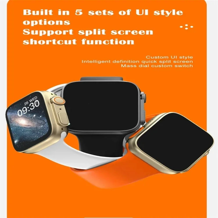 Montre connectée S8 Ultra avec écran couleur de 1,81 pouce, compatible avec la surveillance de la fréquence cardiaque et de la pression artérielle.