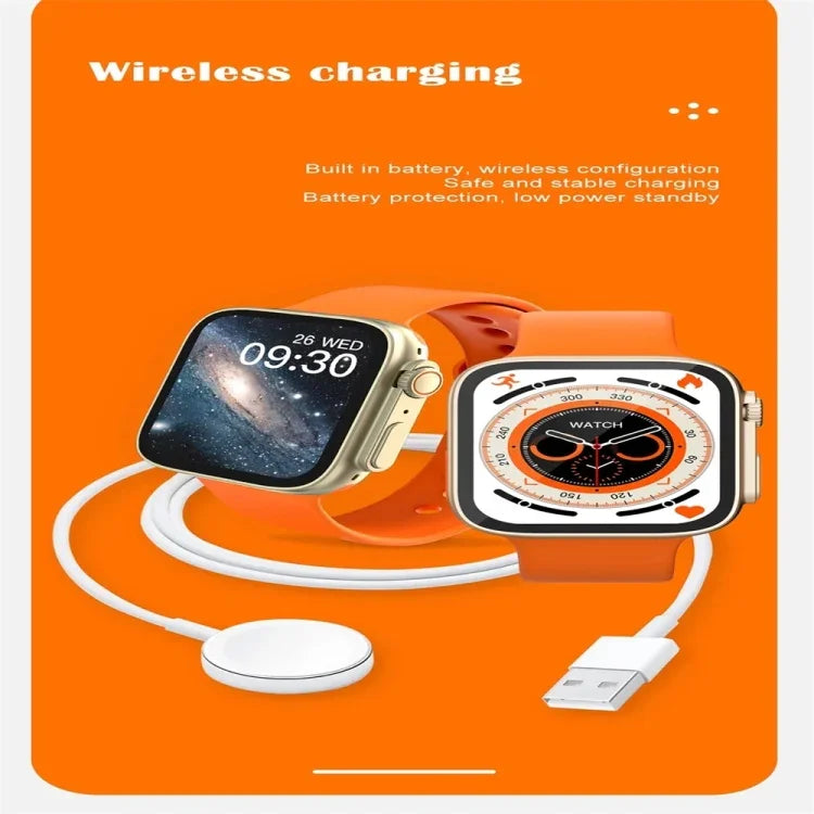 Montre connectée S8 Ultra avec écran couleur de 1,81 pouce, compatible avec la surveillance de la fréquence cardiaque et de la pression artérielle.