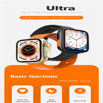Montre connectée S8 Ultra avec écran couleur de 1,81 pouce, compatible avec la surveillance de la fréquence cardiaque et de la pression artérielle.