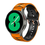 Bracelet de montre en silicone à texture incurvée, pour Samsung Galaxy Watch 4 44 mm, pour Samsung Galaxy Watch 4 40 mm, pour Samsung Galaxy Watch 4 Classic 42 mm