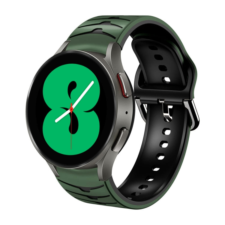Bracelet de montre en silicone à texture incurvée, pour Samsung Galaxy Watch 4 44 mm, pour Samsung Galaxy Watch 4 40 mm, pour Samsung Galaxy Watch 4 Classic 42 mm