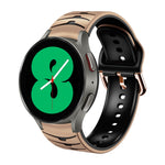 Bracelet de montre en silicone à texture incurvée, pour Samsung Galaxy Watch 4 44 mm, pour Samsung Galaxy Watch 4 40 mm, pour Samsung Galaxy Watch 4 Classic 42 mm
