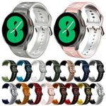 Bracelet de montre en silicone à texture incurvée, pour Samsung Galaxy Watch 4 44 mm, pour Samsung Galaxy Watch 4 40 mm, pour Samsung Galaxy Watch 4 Classic 42 mm
