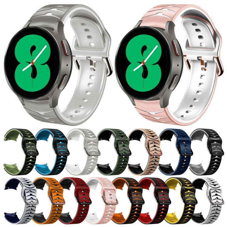 Bracelet de montre en silicone à texture incurvée, pour Samsung Galaxy Watch 4 44 mm, pour Samsung Galaxy Watch 4 40 mm, pour Samsung Galaxy Watch 4 Classic 42 mm
