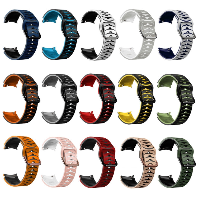 Bracelet de montre en silicone à texture incurvée, pour Samsung Galaxy Watch 4 44 mm, pour Samsung Galaxy Watch 4 40 mm, pour Samsung Galaxy Watch 4 Classic 42 mm