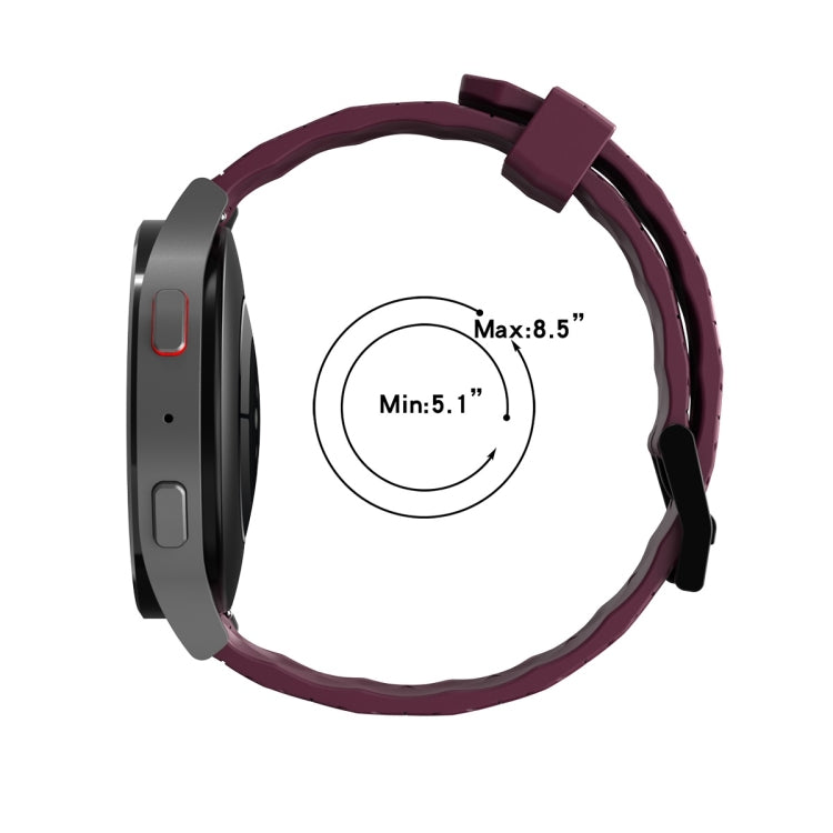 Bracelet de montre en silicone à texture incurvée, pour Samsung Galaxy Watch 4 44 mm, pour Samsung Galaxy Watch 4 40 mm, pour Samsung Galaxy Watch 4 Classic 42 mm