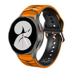 Bracelet de montre en silicone à texture incurvée, pour Samsung Galaxy Watch 4 44 mm, pour Samsung Galaxy Watch 4 40 mm, pour Samsung Galaxy Watch 4 Classic 42 mm