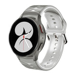 Bracelet de montre en silicone à texture incurvée, pour Samsung Galaxy Watch 4 44 mm, pour Samsung Galaxy Watch 4 40 mm, pour Samsung Galaxy Watch 4 Classic 42 mm