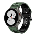 Bracelet de montre en silicone à texture incurvée, pour Samsung Galaxy Watch 4 44 mm, pour Samsung Galaxy Watch 4 40 mm, pour Samsung Galaxy Watch 4 Classic 42 mm