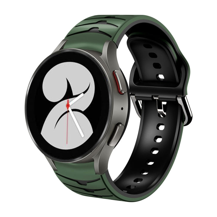 Bracelet de montre en silicone à texture incurvée, pour Samsung Galaxy Watch 4 44 mm, pour Samsung Galaxy Watch 4 40 mm, pour Samsung Galaxy Watch 4 Classic 42 mm