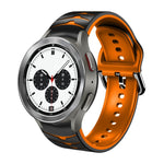 Bracelet de montre en silicone à texture incurvée, pour Samsung Galaxy Watch 4 44 mm, pour Samsung Galaxy Watch 4 40 mm, pour Samsung Galaxy Watch 4 Classic 42 mm
