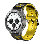 Bracelet de montre en silicone à texture incurvée, pour Samsung Galaxy Watch 4 44 mm, pour Samsung Galaxy Watch 4 40 mm, pour Samsung Galaxy Watch 4 Classic 42 mm