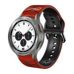 Bracelet de montre en silicone à texture incurvée, pour Samsung Galaxy Watch 4 44 mm, pour Samsung Galaxy Watch 4 40 mm, pour Samsung Galaxy Watch 4 Classic 42 mm