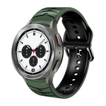 Bracelet de montre en silicone à texture incurvée, pour Samsung Galaxy Watch 4 44 mm, pour Samsung Galaxy Watch 4 40 mm, pour Samsung Galaxy Watch 4 Classic 42 mm